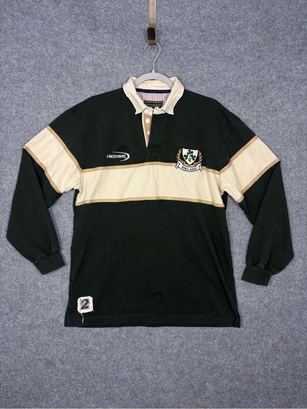 Lansdowne Notre Dame Heritage Ireland Rugby Polo Shirt M